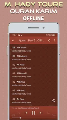 Quran Mouhamed Hady Toure android App screenshot 1